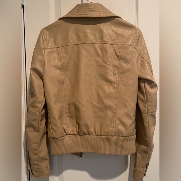 Tan leather jacket miss London size medium - Picture 2 of 3